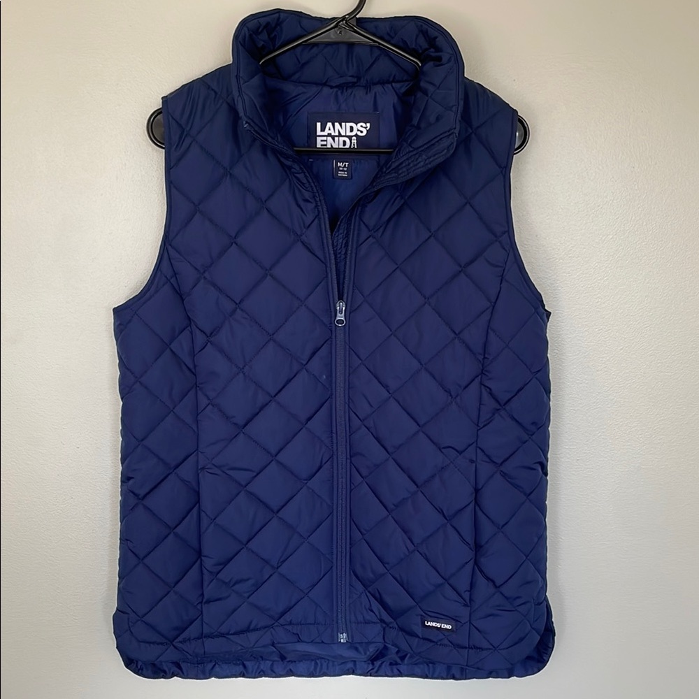 Lands' End Navy Quilted Vest